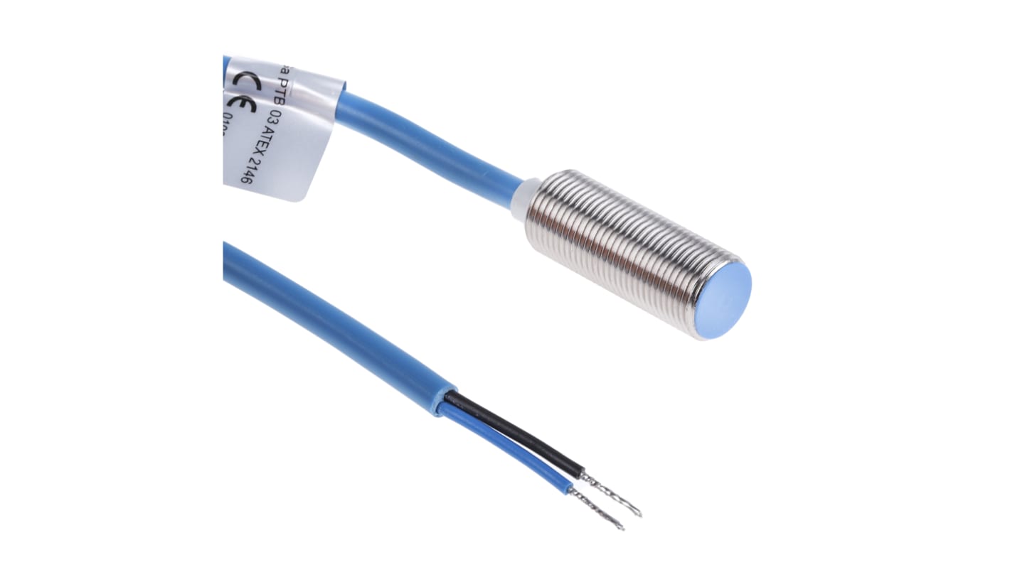 Sensore di prossimità cilindrico NAMUR Baumer IFRM 12X9503, M12, 2 mm, IP67, acciaio inox, alimentazione 5-30 V c.c.