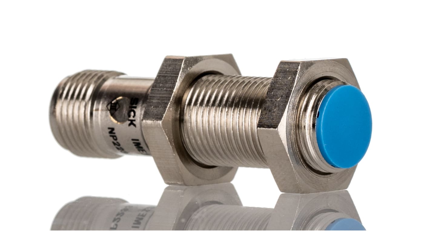 Sensore di prossimità cilindrico Sick IME12-04BPSZC0K PNP M12, raggio di rilevamento 4 mm, grado di protezione IP67.