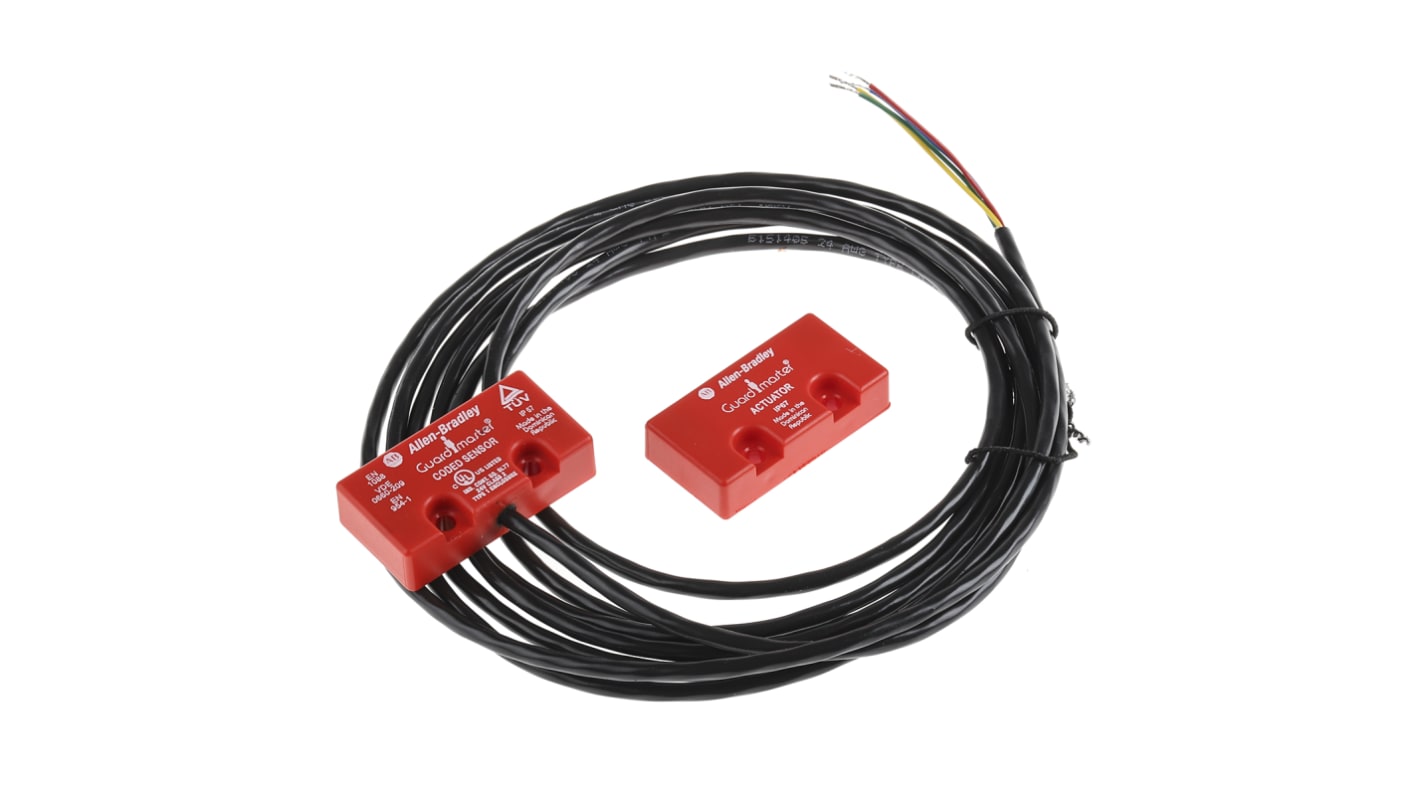 Interruttore di sicurezza senza contatto Allen Bradley Guardmaster 440N-Z2NRS1A, 24 V c.c., grado di protezione IP67, dimensioni 48 mm x 25 mm x 12 mm.