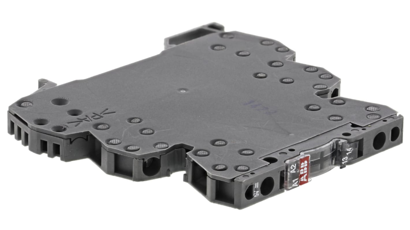 Relè a stato solido ABB OBOC2000-5-12VDC, tensione di ingresso 5-250 V, larghezza 6 mm, per guida DIN.