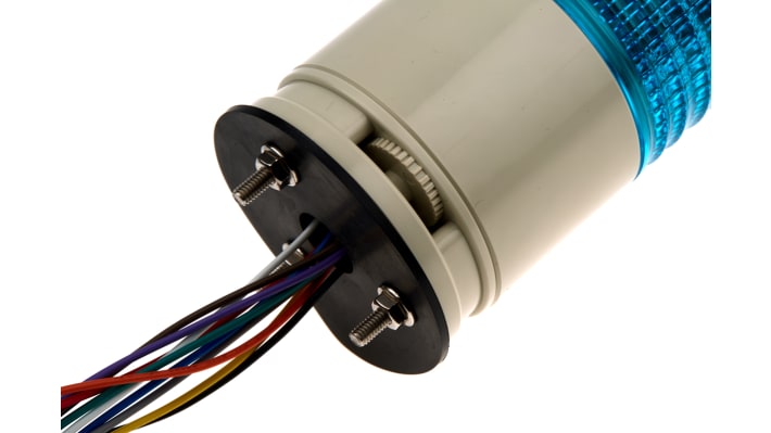 Torretta di segnalazione LED Schneider Electric XVC6B45SK, 4 elementi luminosi, montaggio superficiale, altezza 240.8 mm.