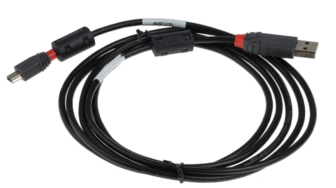 Cavo Omron AX-CUSBM002-E per controllo remoto inverter 3G3MX2, lunghezza 2 metri, per interfacciare sistemi di automazione.