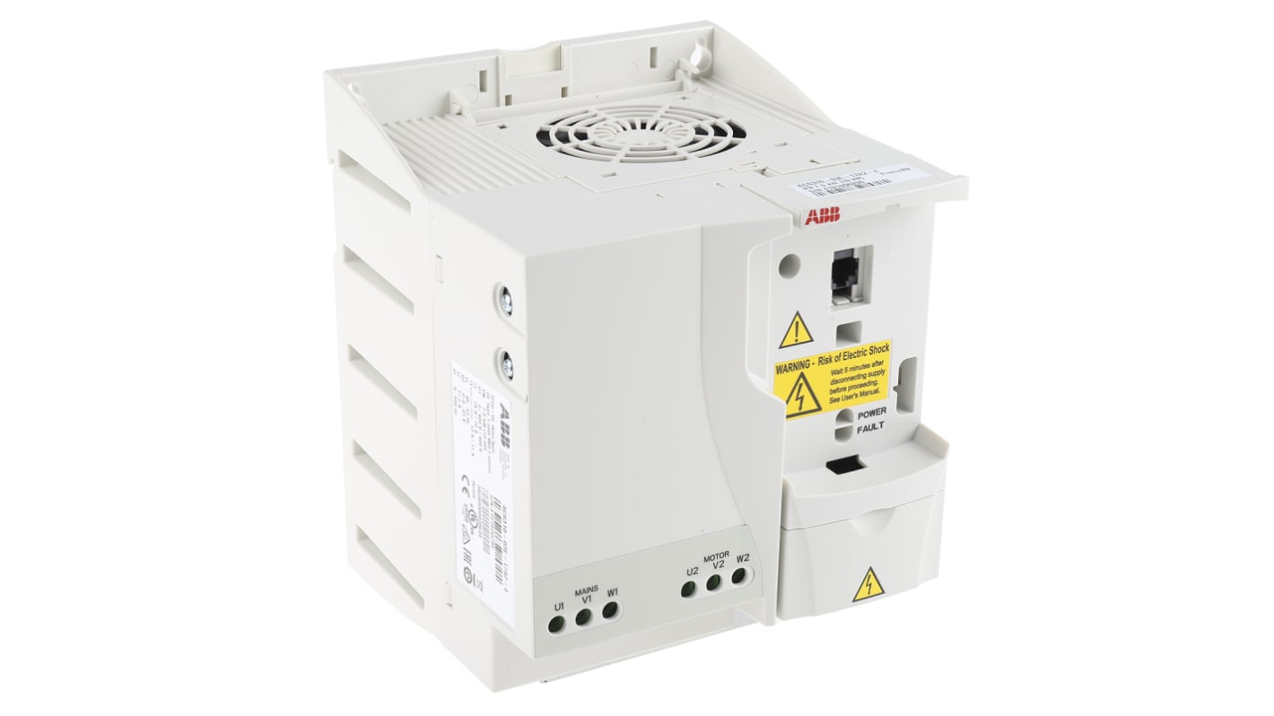 ABB ACS310-03E-17A2-4, inverter trifase 7,5 kW, 400 V, corrente 17,2 A, dimensioni 169x236x169 mm, grado di protezione IP20.
