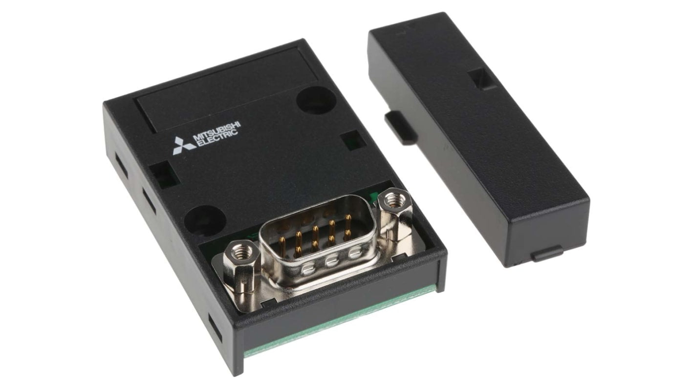 Modulo di espansione Mitsubishi Electric FX3G-232-BD per PLC Serie FX3G, interfaccia RS422/RS232C, dimensioni 51,2 x 35 x 17,2 mm.