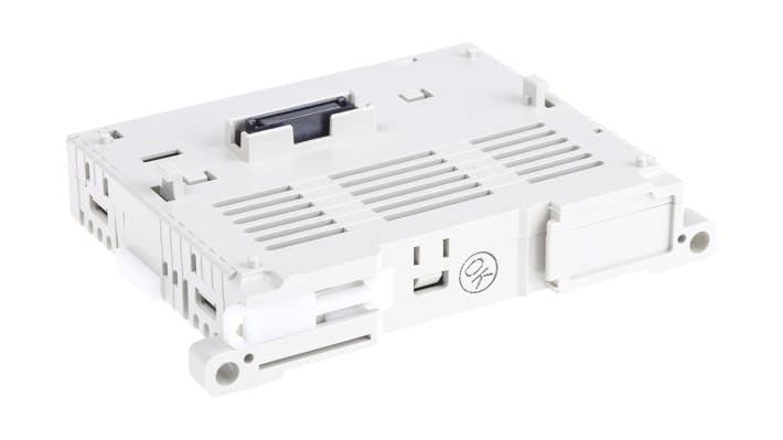 Modulo di espansione PLC Mitsubishi Electric FX3U-232ADP/MB, dimensioni 106 x 17,6 x 81,5 mm, supporta interfacce RS232 e USB.