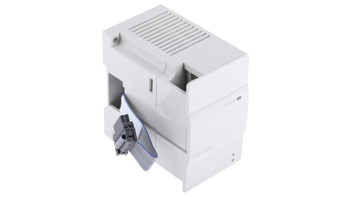 Modulo I/O Mitsubishi Electric FX3U-4DA per PLC MELSEC FX, 4 canali analogici, dimensioni 90 x 55 x 87 mm.