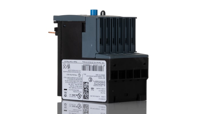Relè di sovraccarico a stato solido Siemens 3RB3016-1SB0, 1 NO + 1 NC, 12 A, montaggio diretto, dimensioni 45x72,5x64,7 mm.