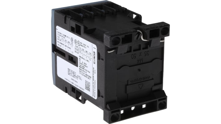 Contattore Siemens 3RT2016-1AB01, 3 poli, 9A, 4kW, 24V CA - Bobina 24V, AC-1, AC-2, AC-3 - Morsetti a vite - Serie SIRIUS