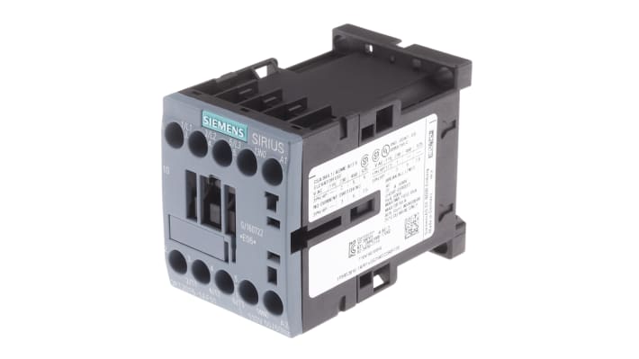 Contattore Siemens 3RT2016-1AF01, 3 poli, 9 A, 4 kW, 110 V c.a. per impieghi pesanti - Serie SIRIUS Innovation. Facile installazione su guida DIN, protezione IP20.