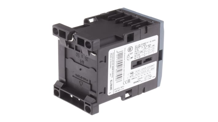 Contattore Siemens 3RT2016-1AF01, 3 poli, 9 A, 4 kW, 110 V c.a. per impieghi pesanti - Serie SIRIUS Innovation. Facile installazione su guida DIN, protezione IP20.