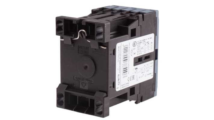 Contattore Siemens 3RT2017-2BB42, 3 poli, 12 A, 5,5 kW, bobina 24 V dc. Ideale per applicazioni industriali con tempi di commutazione rapidi.