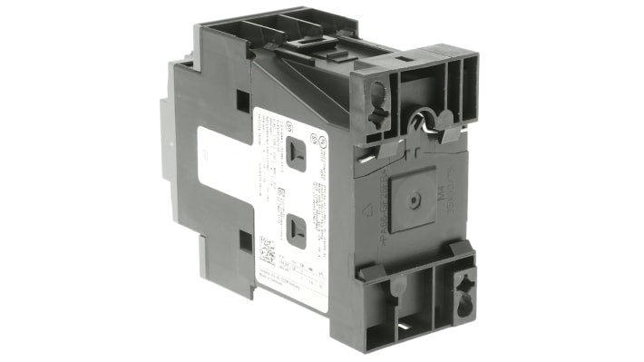 Contattore industriale Siemens 3RT2024-1BB40, 3 poli, 5,5 kW, 12A, 24V DC. Ideale per motori, resistente e compatto.