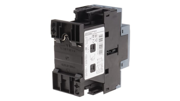 Contattore Siemens 3RT2025-2AP00, 3 poli, 16 A, 7,5 kW, tensione bobina 230 V, dimensioni 45x102x97 mm.