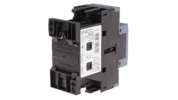 Contattore Siemens 3RT2026-2AB00, 3 poli, 25 A, bobina 24 V c.a., dimensioni 102x45x97 mm, temperatura operativa -25°C/+60°C.