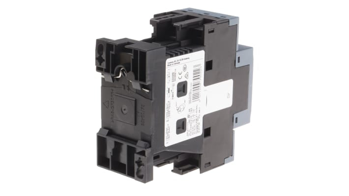 Contattore Siemens 3RT2027-2BB40 a 3 poli, 32A, 24V c.c. per carichi trifase. Serie 3RT2 SIRIUS, potenza 15 kW.