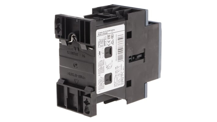 Contattore Siemens 3RT2028-1AF00, 3 poli, 38 A, montaggio su guida DIN, dimensioni 45x85x97 mm, tensione 110 V c.a.