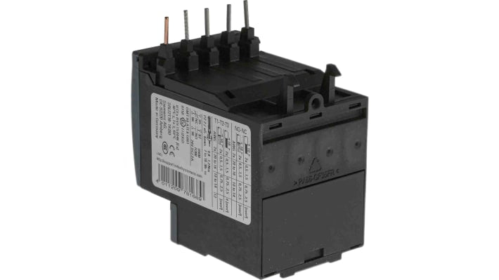 Relè di sovraccarico Siemens 3RU2116-1KB0, 1 NO + 1 NC, corrente nominale 12,5 A, dimensioni 87 x 45 x 73 mm, grado di protezione IP20.