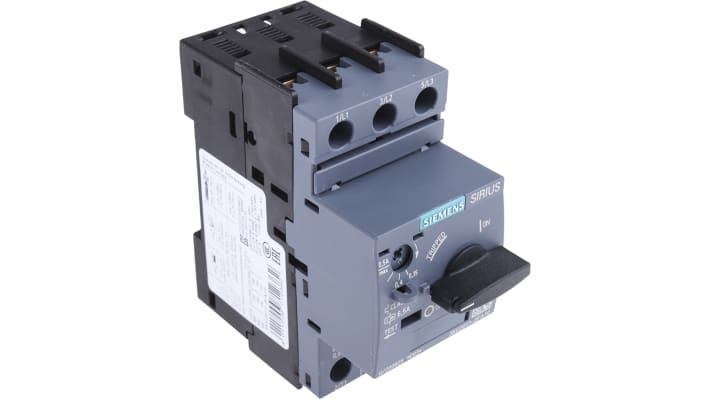 Interruttore automatico del motore Siemens 3RV2011-0FA10, 0,5 A SIRIUS - Classe 10, tensione isolamento 690 V, approvato CE/UL/CSA.