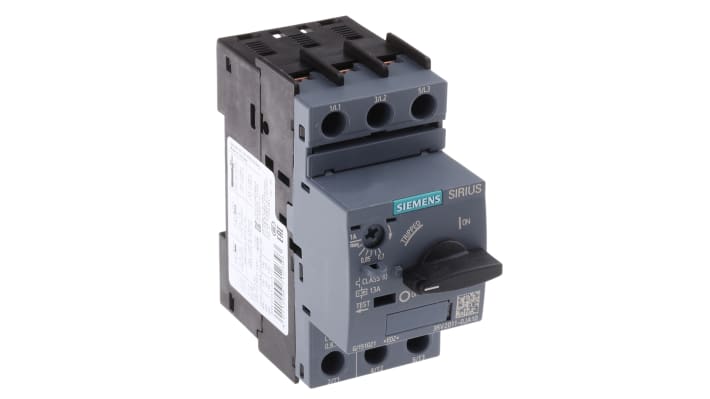 Interruttore automatico motore Siemens 3RV2011-0JA10, 1A - Serie Sirius Innovation. Protezione da cortocircuiti e sovraccarichi, resistenza a sovratensioni 6kV. Adatto per motori industriali.