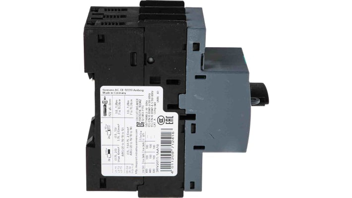 Interruttore automatico motore Siemens 3RV2011-1AA10 - Protezione 1,6A, tensione 690V - Serie Sirius Innovation - Installazione su guida DIN.