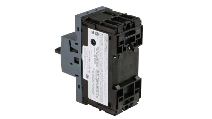 Interruttore automatico motore Siemens 3RV2011-1JA20, 10A SIRIUS. Protezione motore classe 10, resistenza impulso 6 kV, tensione isolamento 690V. Certificato CE/UL/CSA.