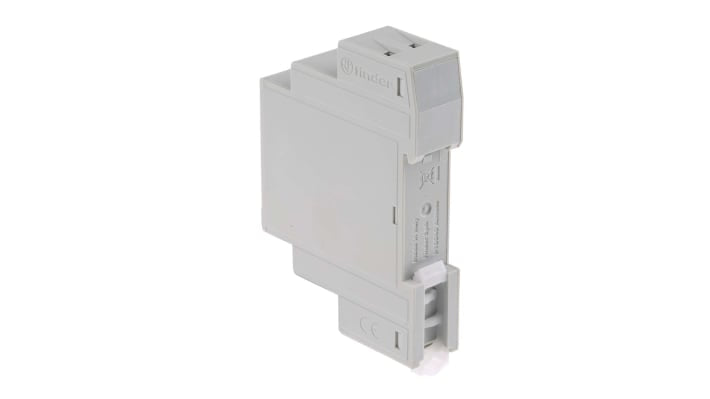 Finder 11.31.8.230.0000, pulsante temporizzatore unipolare 230 V, con sensore fotoelettrico e montaggio a pannello.