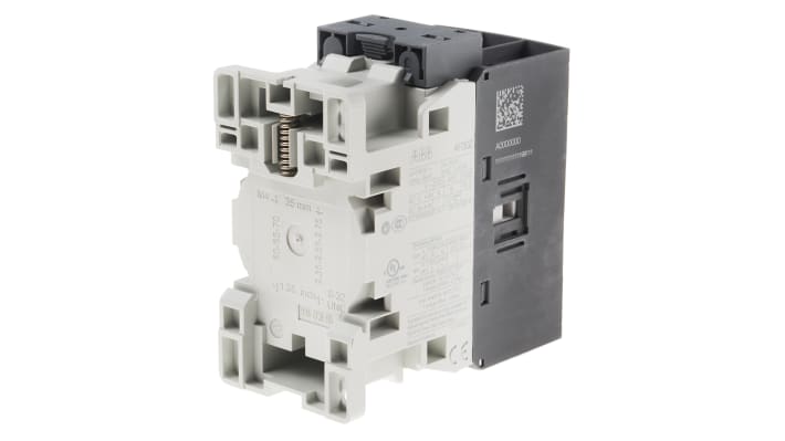 Contattore ABB 1SBL276001R2100 AF30Z-30-00-21, 3 poli, 21 A, bobina 24 V, dimensioni 45x86x86 mm, protezione sovratensione.
