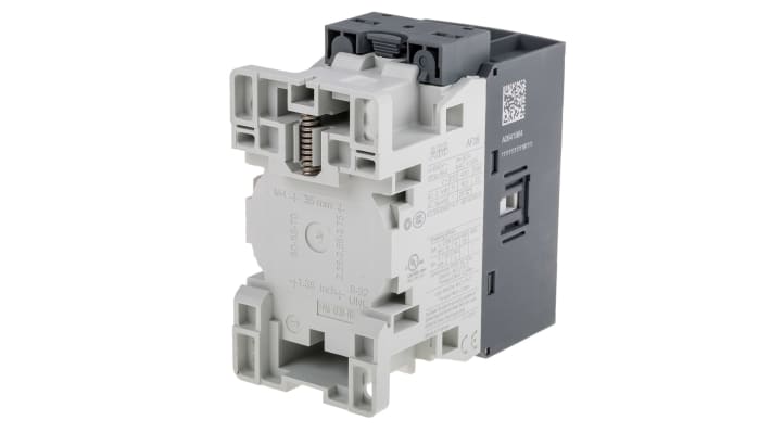 Contattore ABB 1SBL297001R1400, 3 poli 3NO, 24 A, bobina 250-500 V, dimensioni 86x45x86 mm, temperatura -40°C/+70°C.