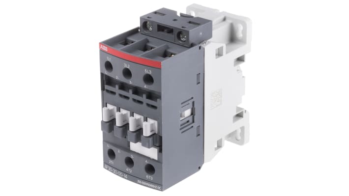 Contattore ABB 1SBL277001R1400 AF30-30-00-14, 3 poli 3NO, 21 A, 690 V, dimensioni 86x45x86 mm, montaggio a vite.
