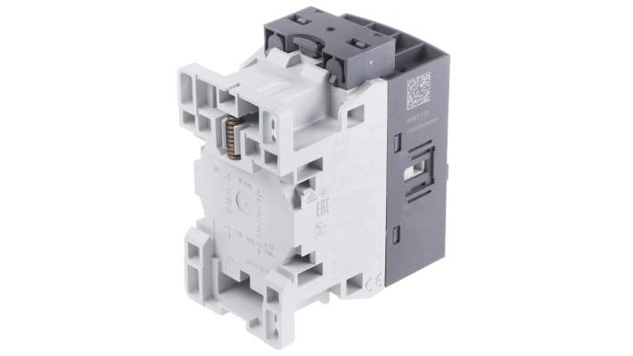 Contattore ABB 1SBL136001R2101 AF09Z-30-01-21, 3 poli, 3 NA, 7 A, 60 V c.c., dimensioni 45x80x77 mm.