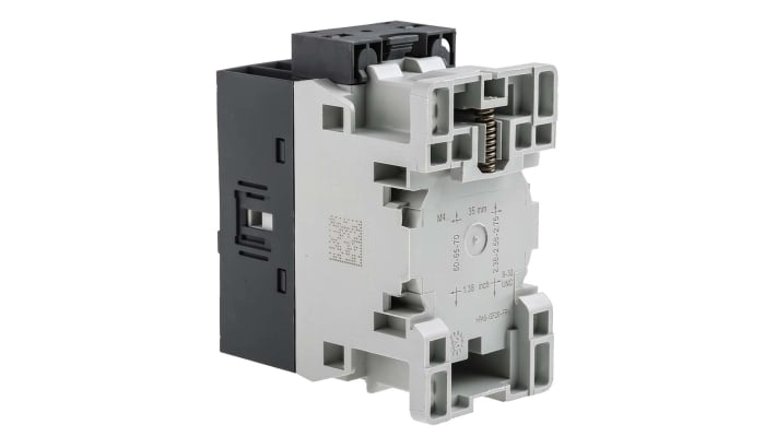 Contattore ABB 1SBL137501R1300 AF, 4 poli, 25 A, montaggio su guida DIN, dimensioni 86 x 45 x 77 mm, IP20.