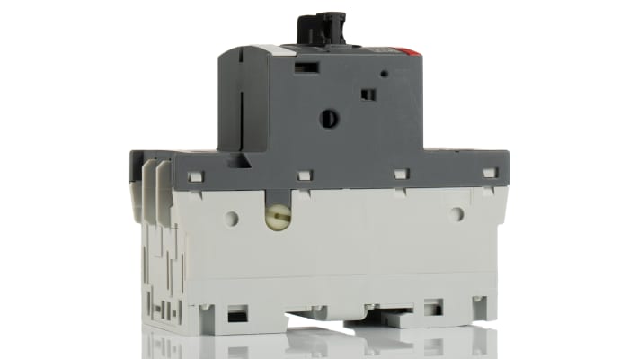 Interruttore automatico del motore ABB 1SAM350000R1014 MS132-25, 3 poli, corrente nominale 20-25 A, dimensioni 97,8 x 45 x 81,05 mm.