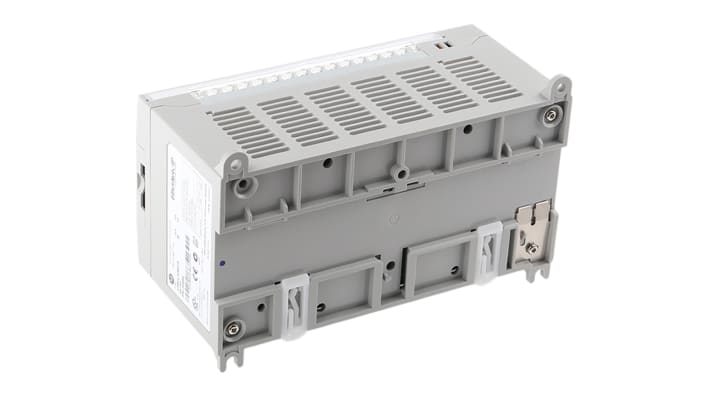 Controllore logico Allen Bradley 1766-L32BWA, 20 ingressi digitali, montaggio su guida DIN, dimensioni 87 x 180 x 90 mm.