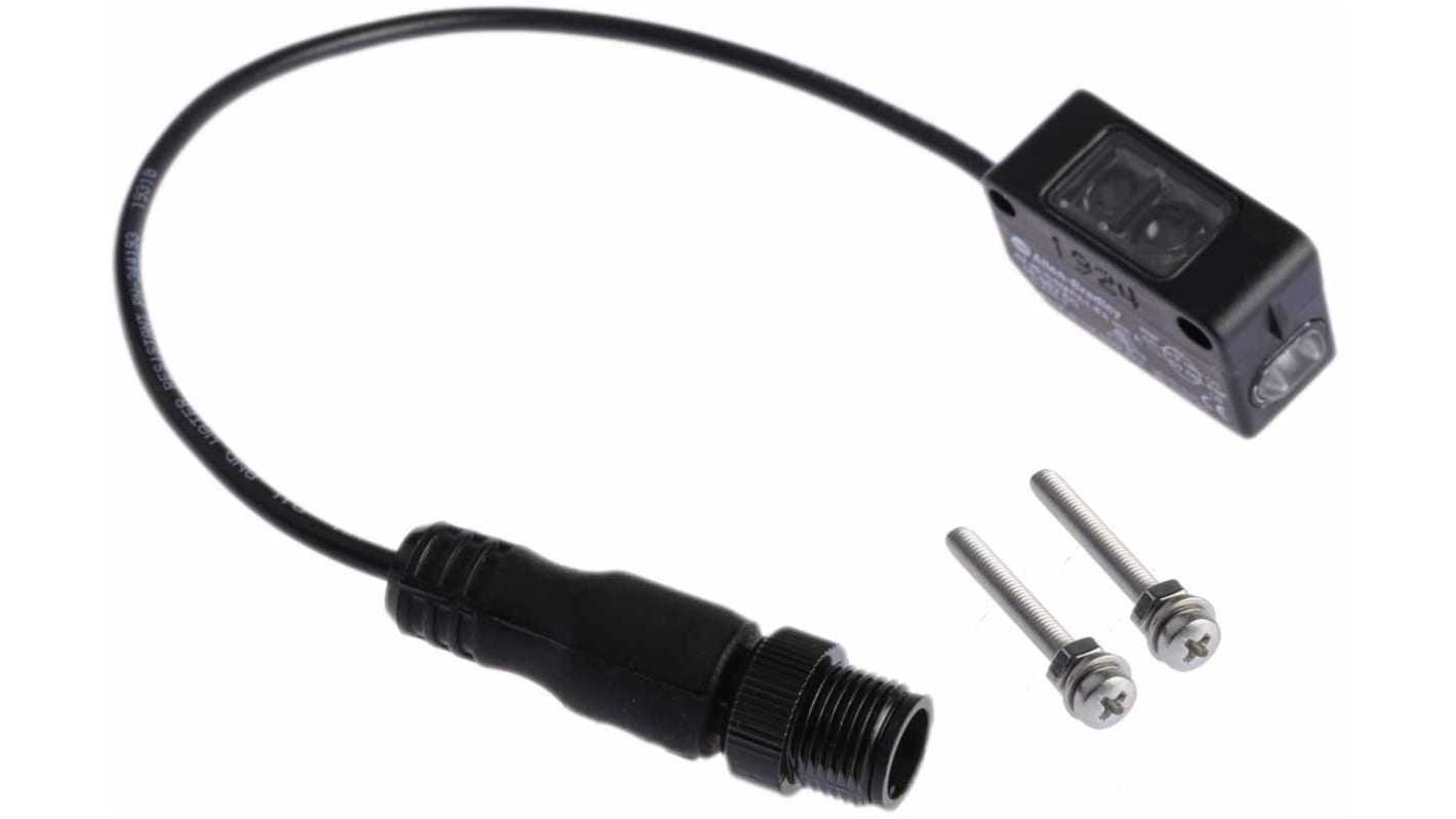 Allen Bradley 42JS-D2MPA1-F4, sensore fotoelettrico rettangolare con gamma di rilevamento 3.800 mm, uscita PNP, IP67.