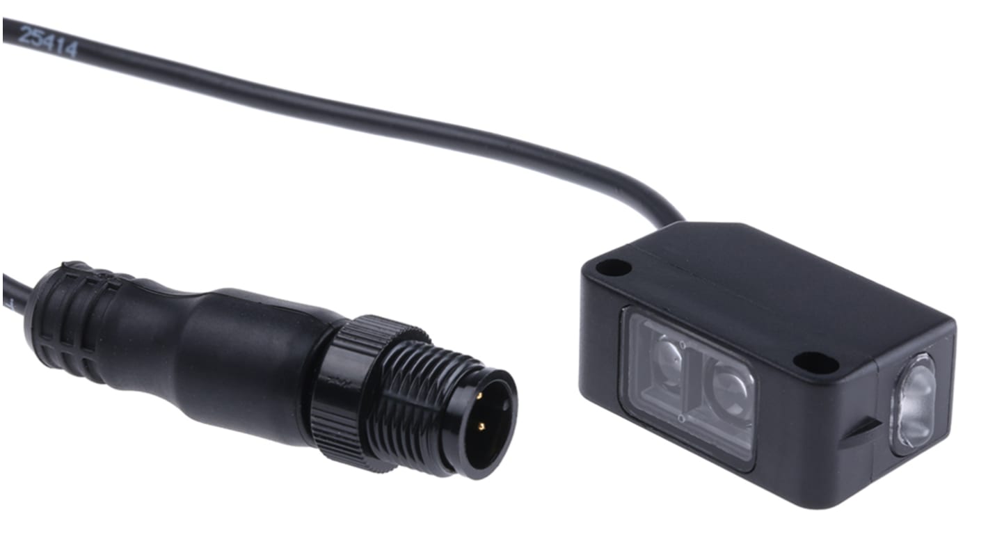 Allen Bradley 42JS-R9MPA1-F4, sensore fotoelettrico rettangolare con rilevamento fino a 10 m, uscita PNP, grado di protezione IP67.