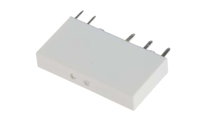 Relè di potenza Panasonic SPDT, 24V cc, montaggio su PCB, dimensioni 28mm x 15mm x 5mm, corrente 6A.