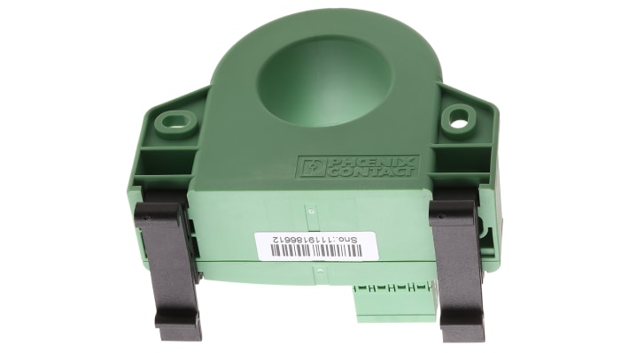 Trasformatore di corrente Phoenix Contact 2308030, 200A in 4-20 mA, 200:1, guida DIN, ideale per inverter solari.