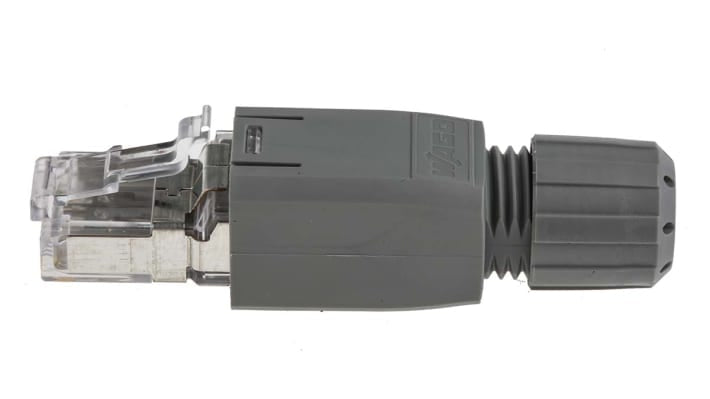 Wago 750-975, zoccolo relè per montaggio immediato, dimensioni 59 x 14 x 14 mm, compatibile con cavi Ethernet Cat5e, grado di protezione IP20.