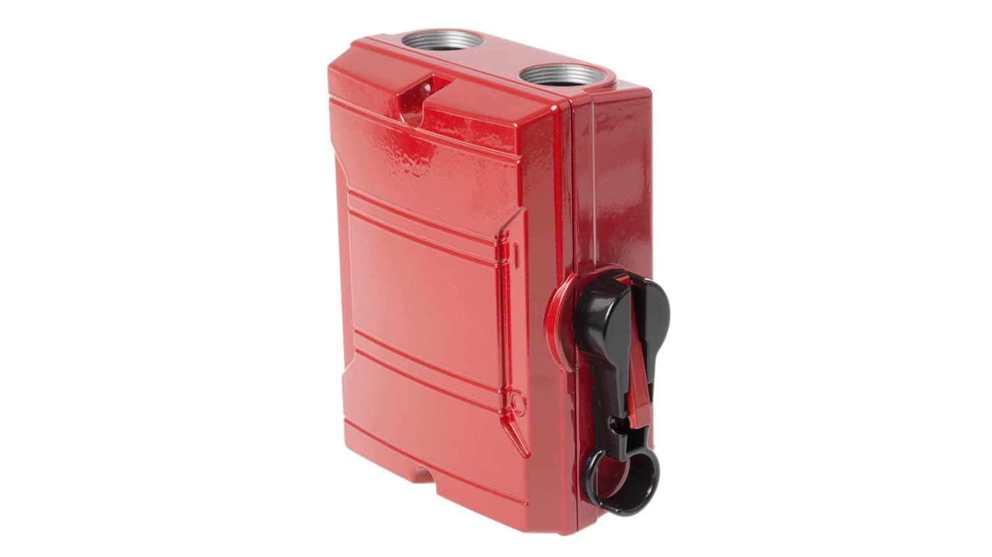 Interruttore di isolamento ABB 4 poli, 40A, 690V, IP65, struttura in alluminio, dimensioni 150 x 127 x 77 mm, montaggio a parete.