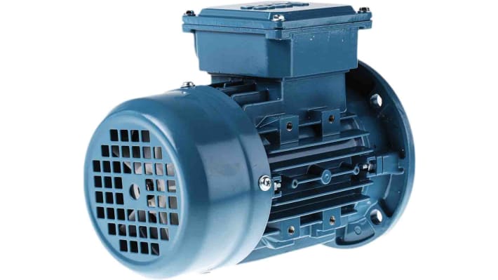 Motore c.a. trifase asincrono ABB 3GAA062312-BSF, 0,18 kW, 415 V, 1380 giri/min, montaggio su flangia, dimensioni 214 mm x 140 mm.