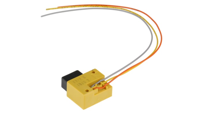 Interruttore di abilitazione di sicurezza ABB JSHD2C, 3 posizioni, IP65, 500mA, dimensioni 26.55mm x 20.7mm x 13.5mm.