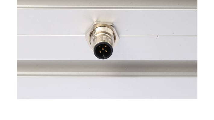 Interruttore di sicurezza a due mani ABB JSTD25, IP65, 2 A, dimensioni 90.5 x 370 x 130 mm, custodia in acciaio nero e giallo.