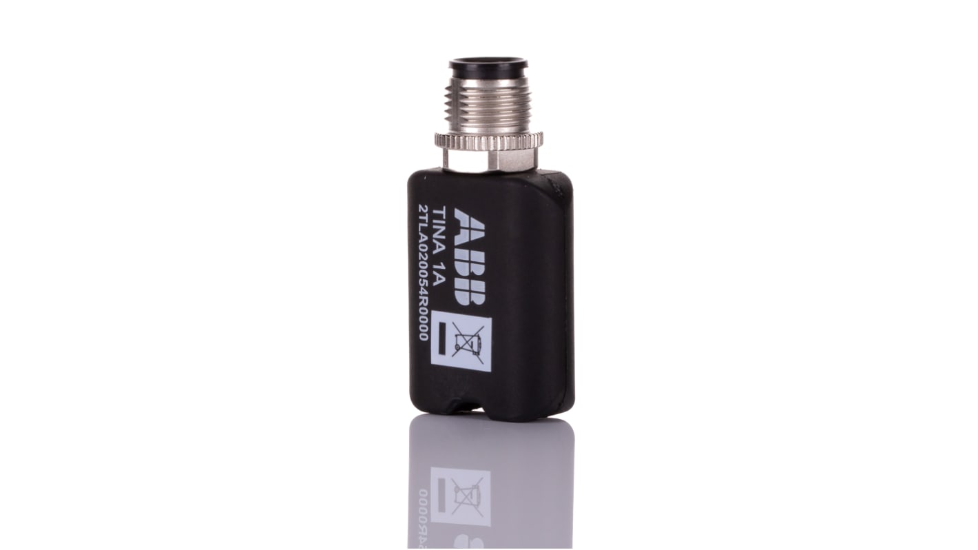 Controller di sicurezza ABB 2TLA020054R0000 Tina 1A, 24 V c.c., IP67, dimensioni 47 x 25 x 15 mm, supporta 30 sensori.