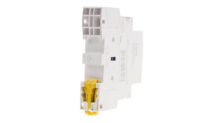 Contattore Schneider Electric A9C25732, 2 poli, 2 NO, 25 A, montaggio su guida DIN, dimensioni 81x18x60 mm.