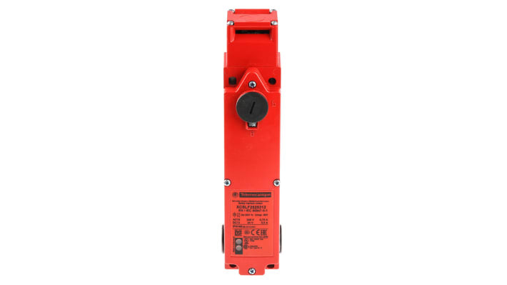 Interruttore di interblocco a solenoide Telemecanique Sensors XCSLF2525312, 24V, IP66/IP67, corpo in metallo, dimensioni 205x51x43.5mm.