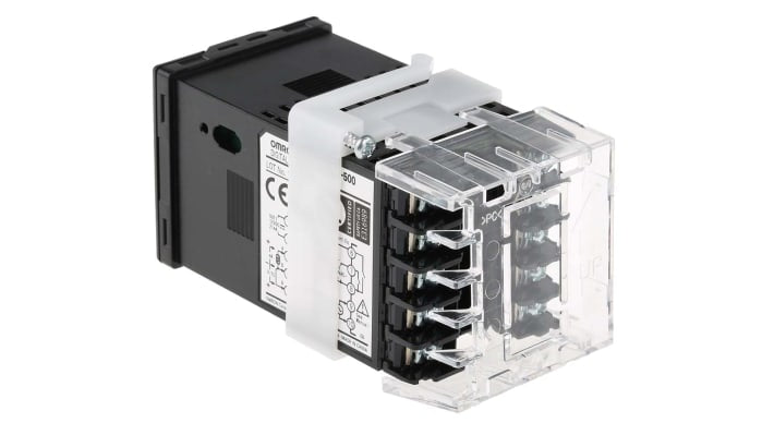 Termoregolatore PID Omron E5CN-HQ2M-500, 48x48 mm, alimentazione 100-240 V, montaggio a pannello, IP66.