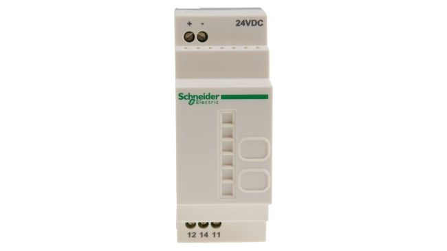Pulsante montaggio a pannello Schneider Electric XB5RFB01, non illuminato, 22 mm, 24 V c.c., installazione semplice con morsetto a vite.