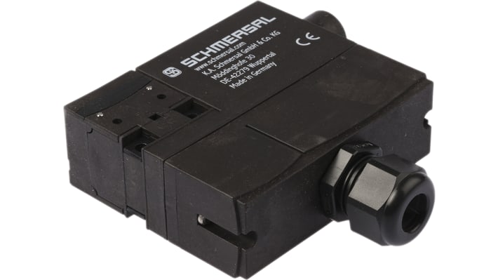 Interruttore di interblocco a solenoide Schmersal AZM 170, 24V, IP67, dimensioni 30x108x100.5mm, per applicazioni industriali.