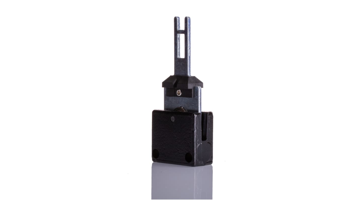 Schmersal AZ 3350-B6, attuatore di sicurezza in metallo per protezioni macchine, montaggio testina in 4 posizioni, dimensioni 40,5 x 114 x 38 mm.