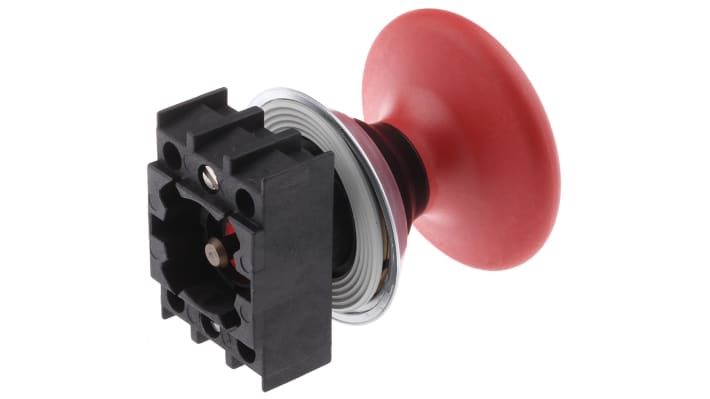 Pulsante di arresto di emergenza Schmersal NDRR50GR/RT, montaggio a pannello, diametro foro 22 mm, protezione IP67/IP69K.
